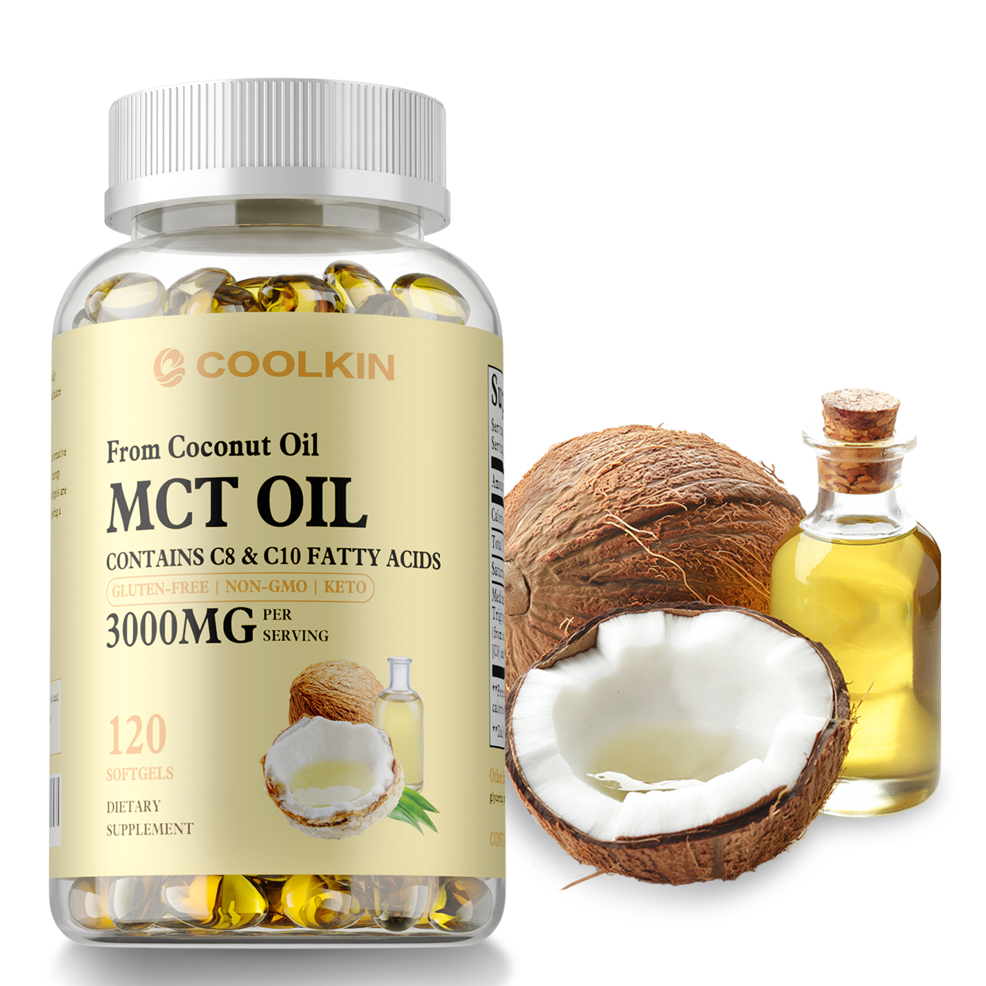 Mct Oil Coconut - MCT Oil Supplement - Contains Coconut