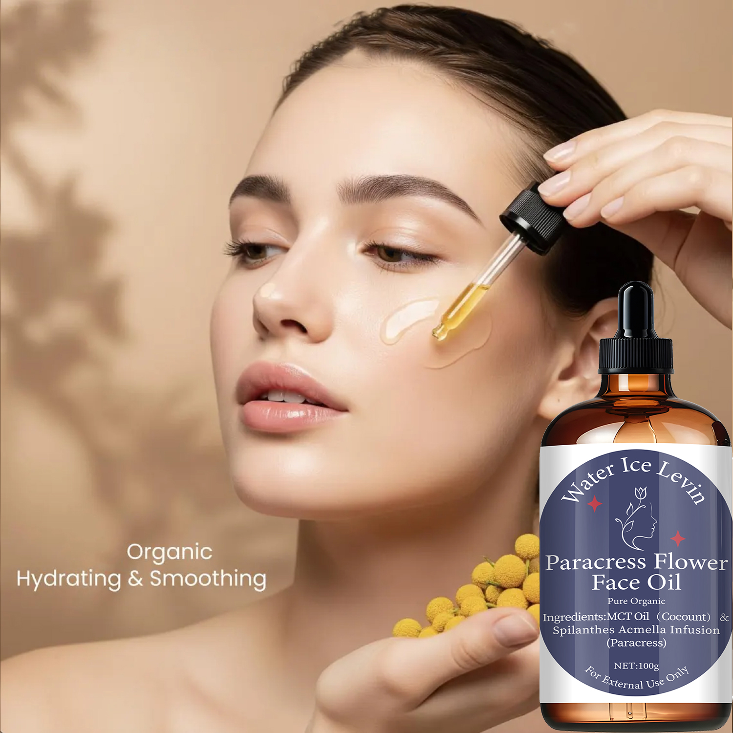 Mct Oil Coconut - Pure Organic Paracress Flower Face Oil