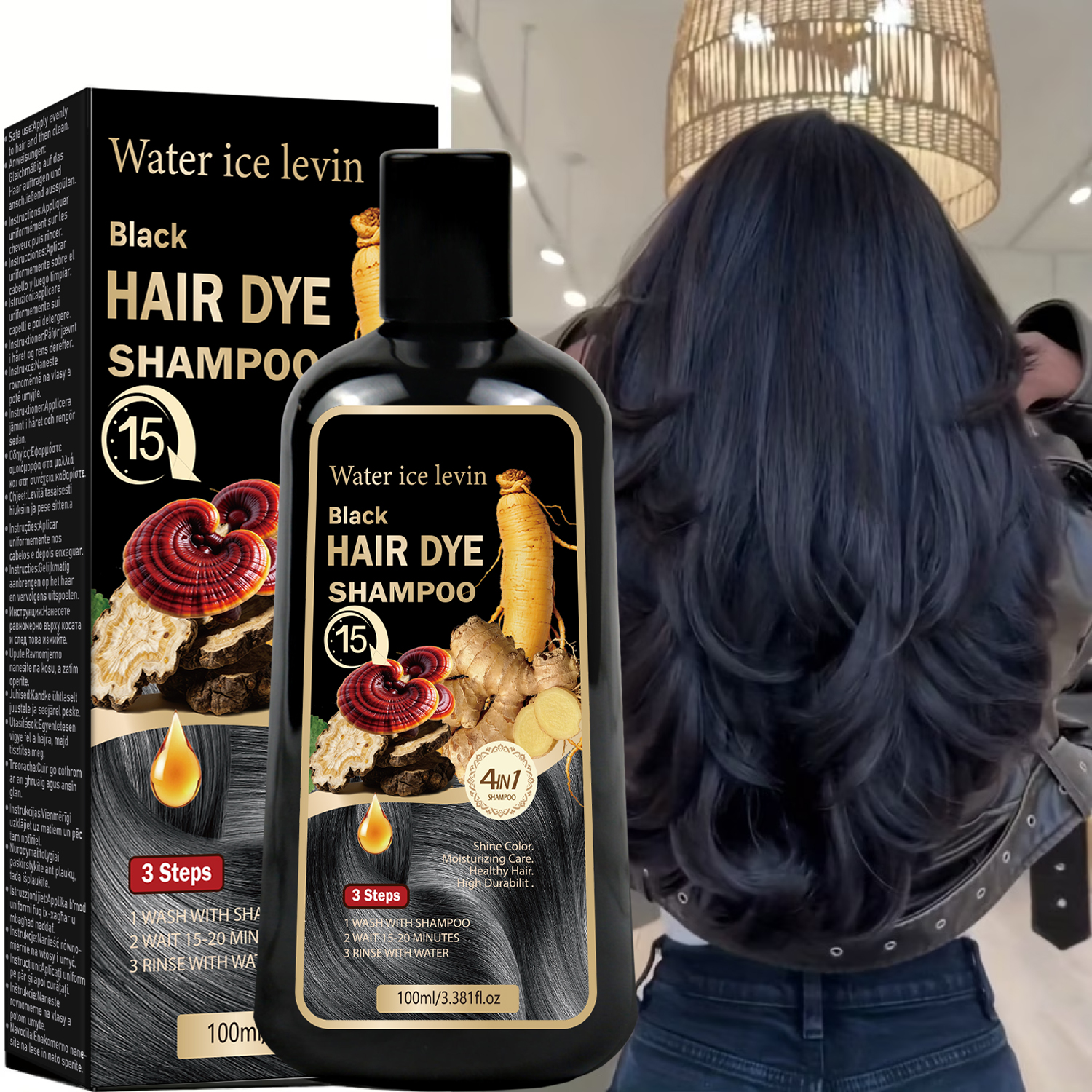 Biotin Hair Growth - Black Sesame Ginseng Reishi Hair Dye