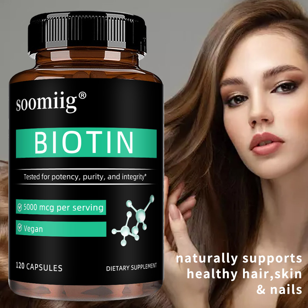 Biotin Hair Growth - Vegan Biotin Supplement 5000 Mcg, Hair,