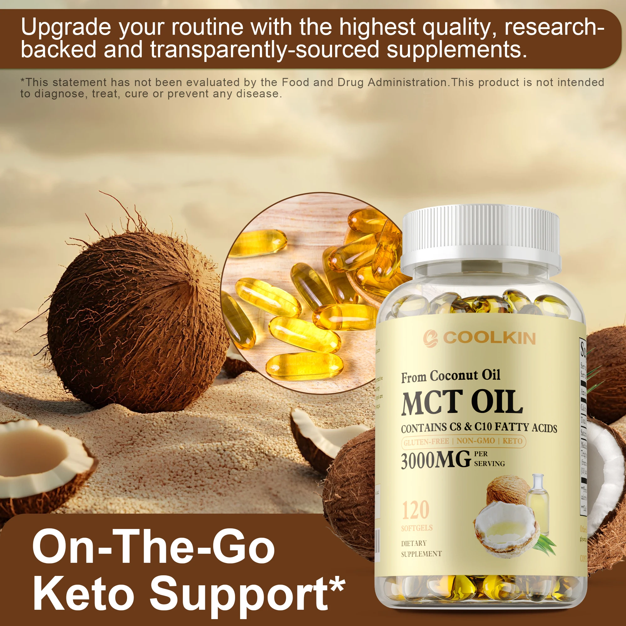 MCT Oil Supplement - Contains  - огляд і ціна Mct Oil Coconut