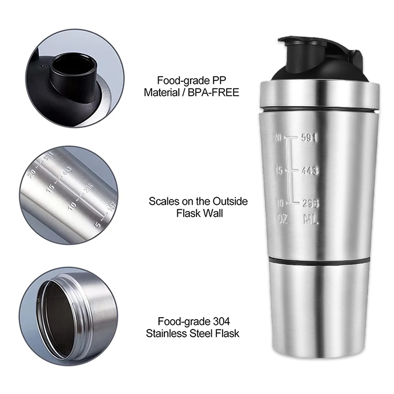 Stainless Steel Protein Shaker - огляд і ціна Nutrition For Fitness And Sports