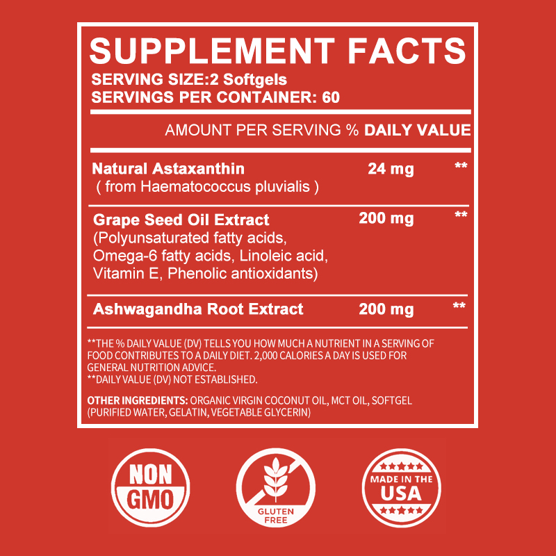 Astaxanthin Supplement with Gr - огляд і ціна Mct Oil Coconut