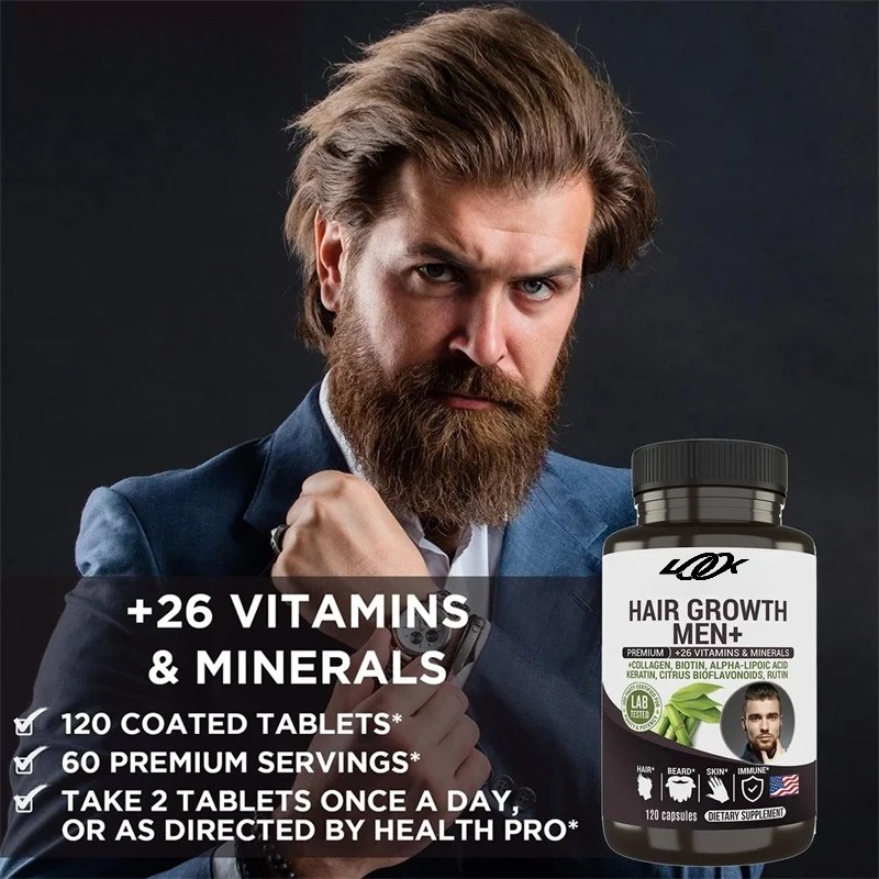 Hair Growth Men Supplement - P - огляд і ціна Biotin Hair Growth