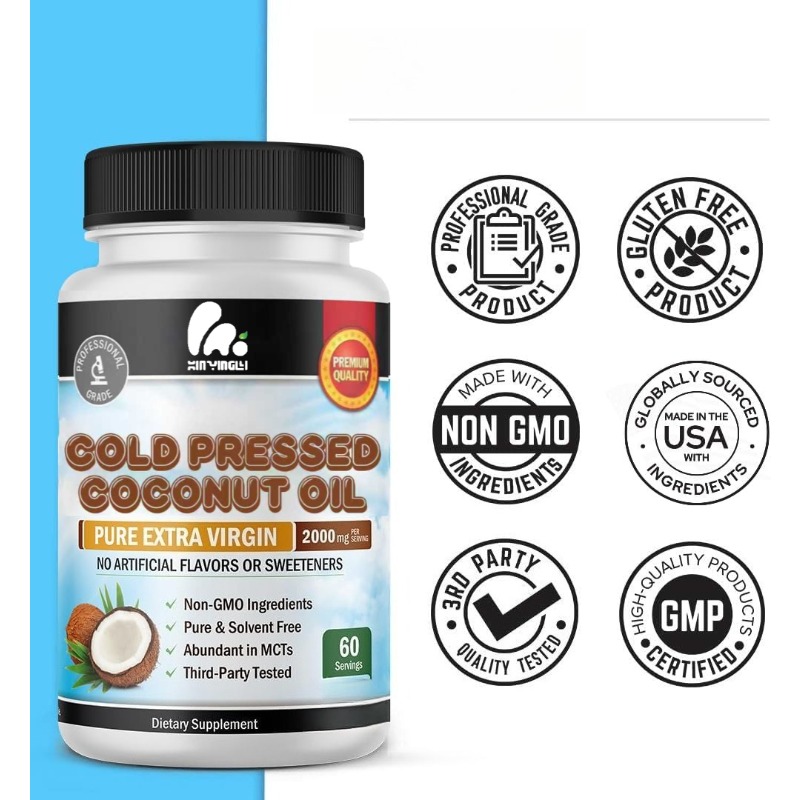 Coconut oil capsules 2000mg, r - огляд і ціна Mct Oil Coconut