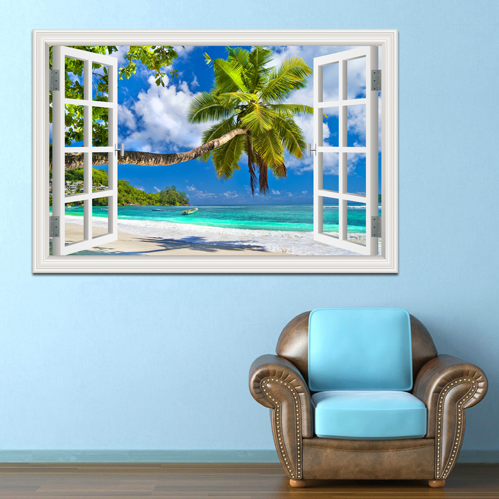 3D Beach Window View Wall Stic - огляд і ціна Mct Oil Coconut
