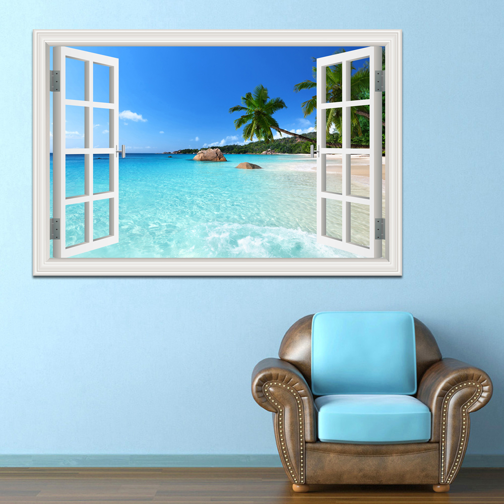 3D Beach Window View Wall Stic - огляд і ціна Mct Oil Coconut