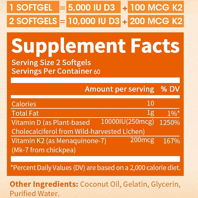 D3 K2 Vitamin 200 micrograms ( - огляд і ціна Mct Oil Coconut