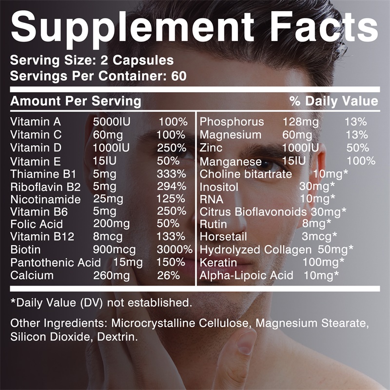 Hair Growth Men Supplement - B - огляд і ціна Biotin Hair Growth