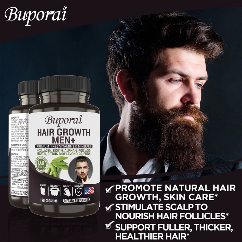 Hair Growth Men Supplement - B - огляд і ціна Biotin Hair Growth