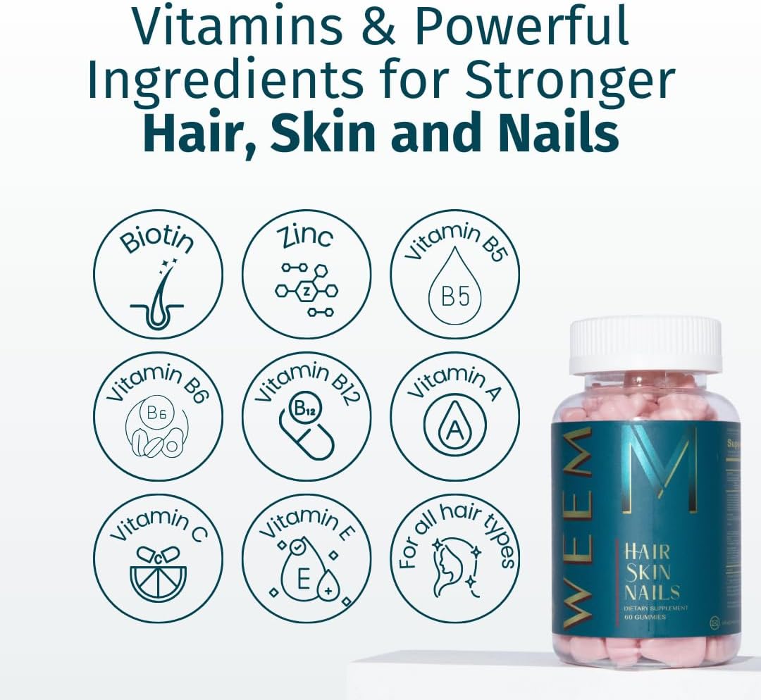 Hair Skin and Nails Gummies, H - огляд і ціна Biotin Hair Growth
