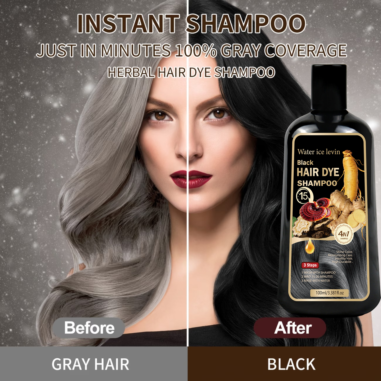 Black Sesame Ginseng Reishi Ha - огляд і ціна Biotin Hair Growth