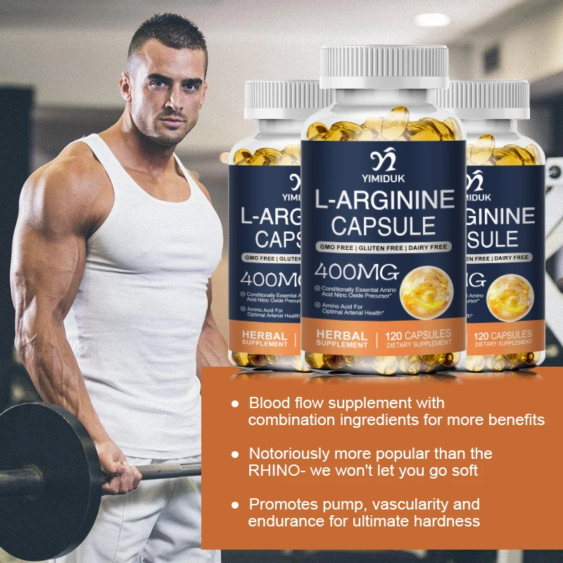 L-Arginine Capsules Nitric Oxi - огляд і ціна Pre Workout Supplement