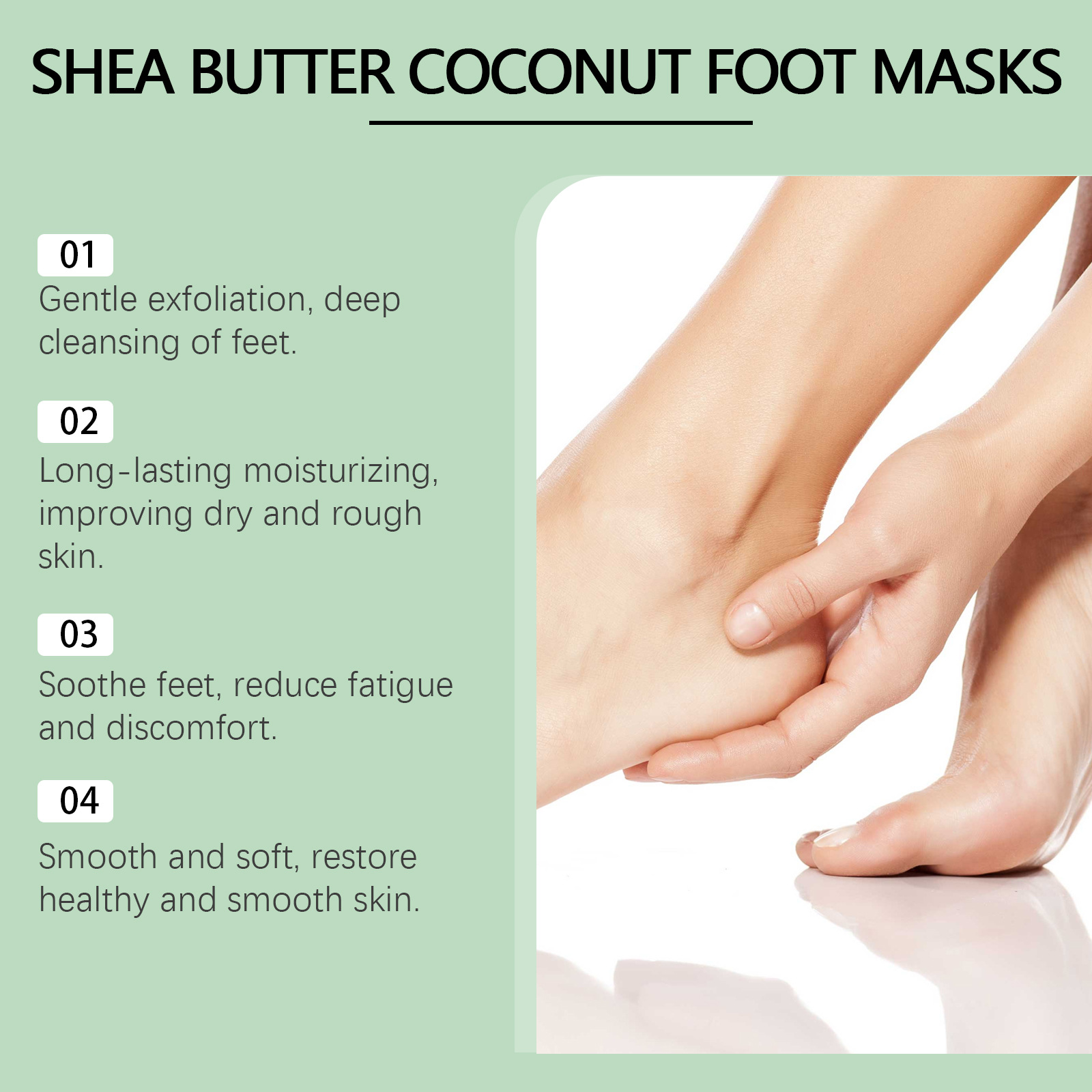 5PCS Coconut Foot Mask Peeling - огляд і ціна Mct Oil Coconut