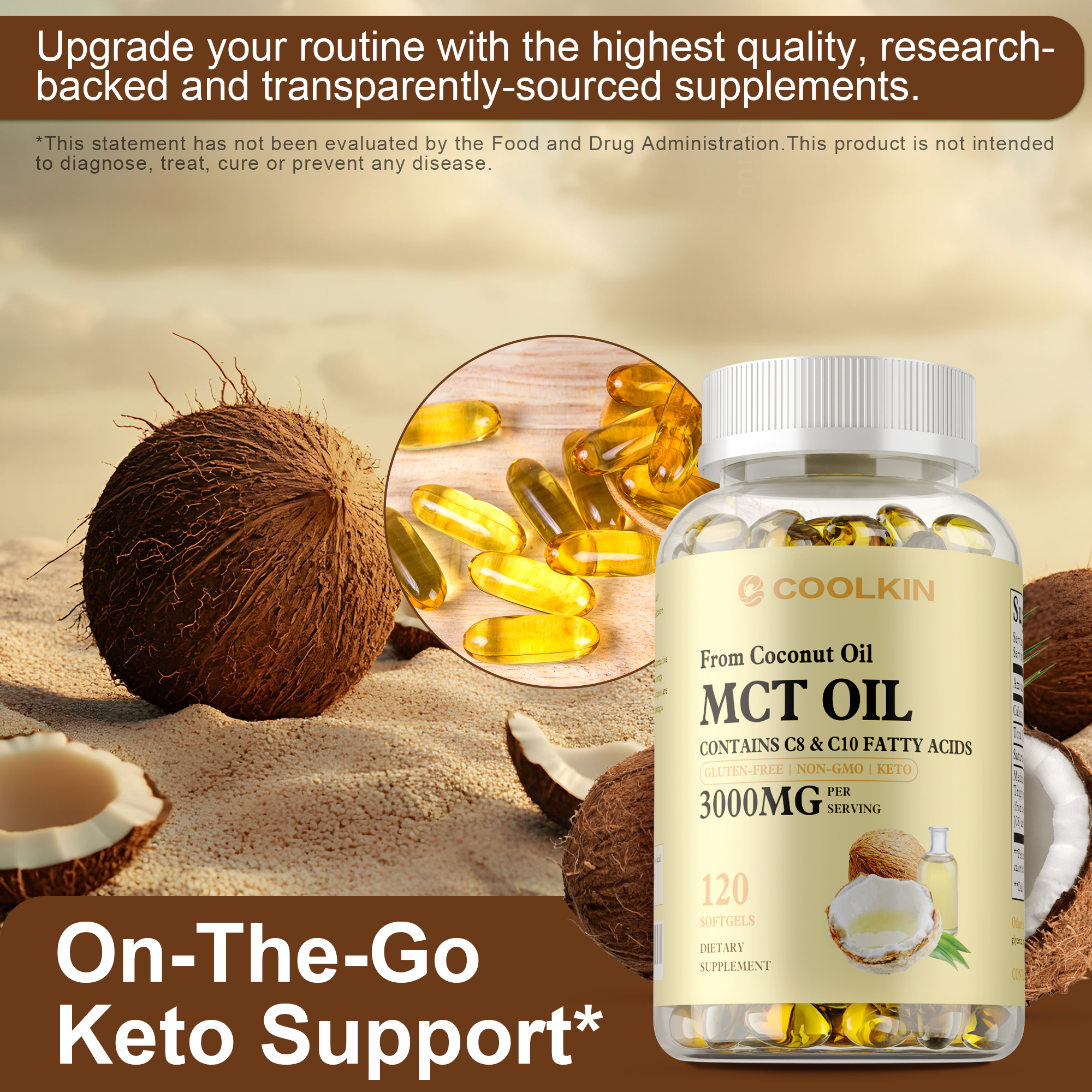 MCT Oil Supplement - Contains  - огляд і ціна Mct Oil Coconut